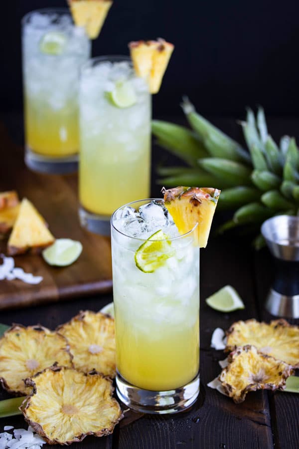 Pineapple & Coconut Rum Drinks ~ Cooks with Cocktails