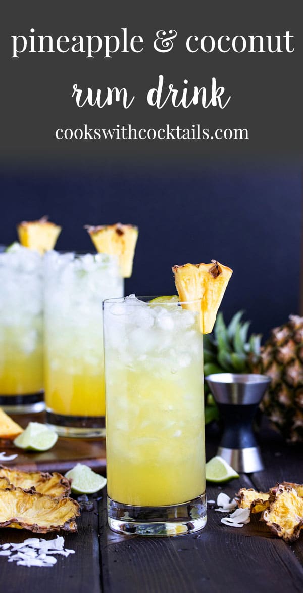 Pineapple & Coconut Rum Drinks Cooks with Cocktails