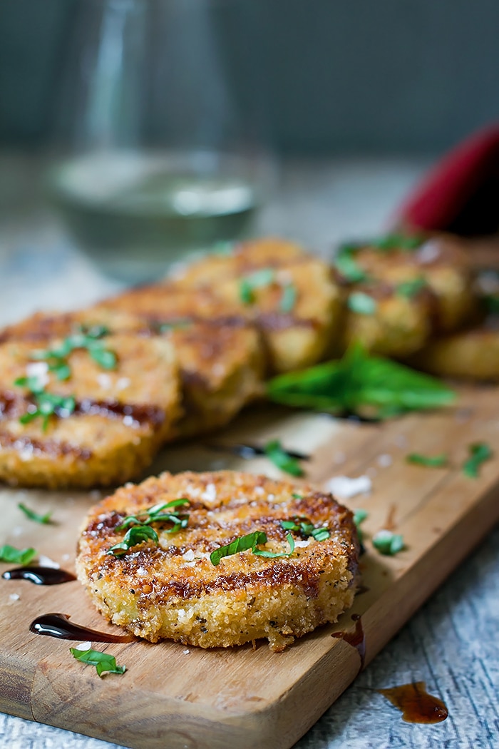 Fried Green Tomatoes Recipe with Basil and Balsamic