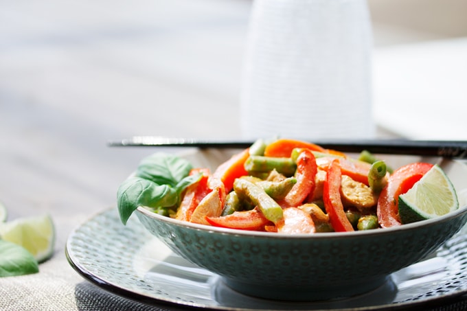 One Night in Bangkok Thai Red Curry with Chicken and Veggies