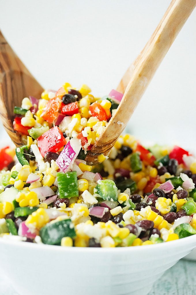Corn Salad with Peppers & Black Beans
