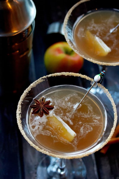 Caramel Apple Martini with Homemade Apple Cider