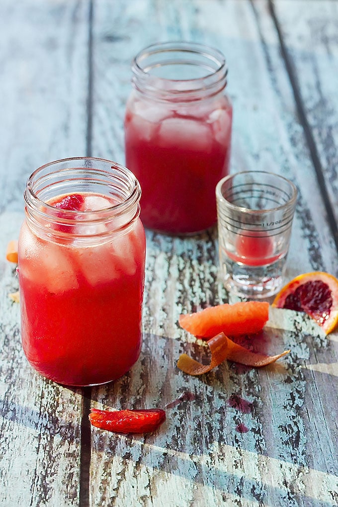 Blood Orange & Grapefruit Beer Cocktail