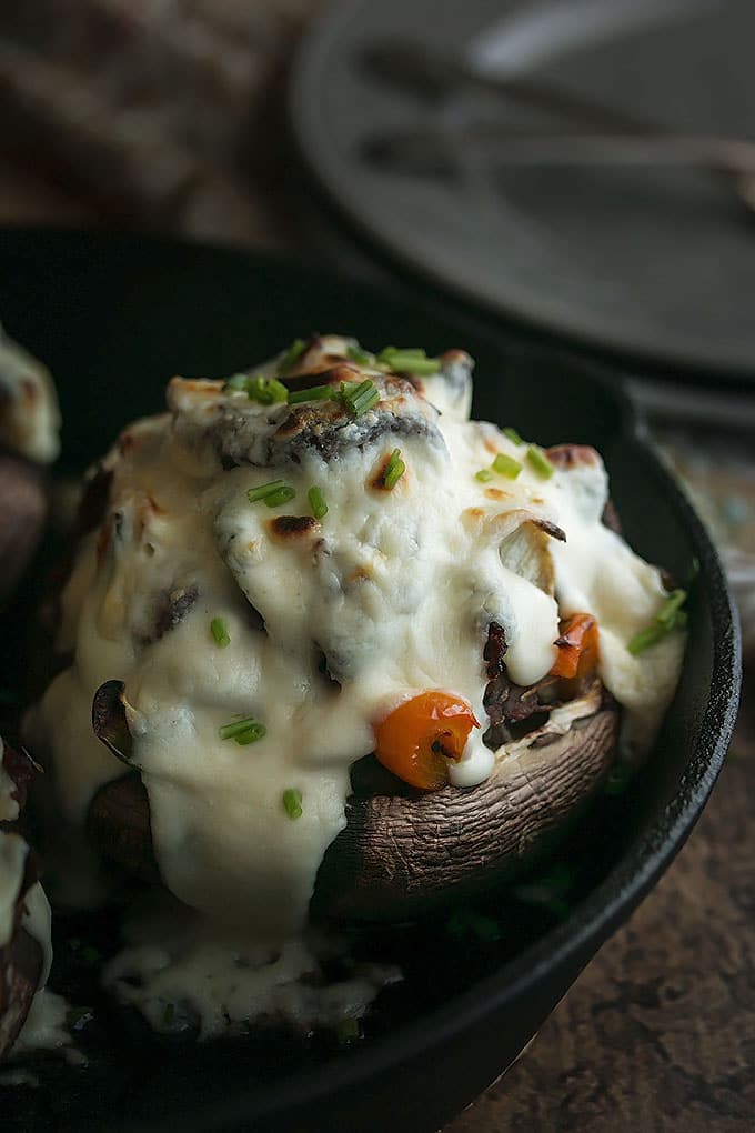 Cheesesteak Stuffed Portabello Mushrooms