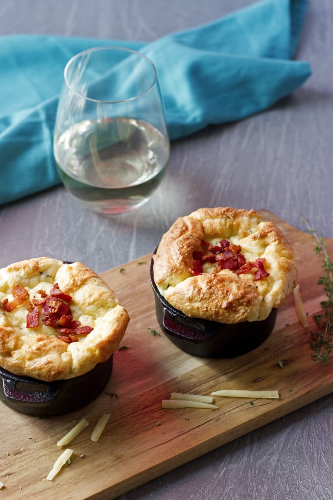 Potato Soufflé with Roasted Garlic, Gruyere & Herbs