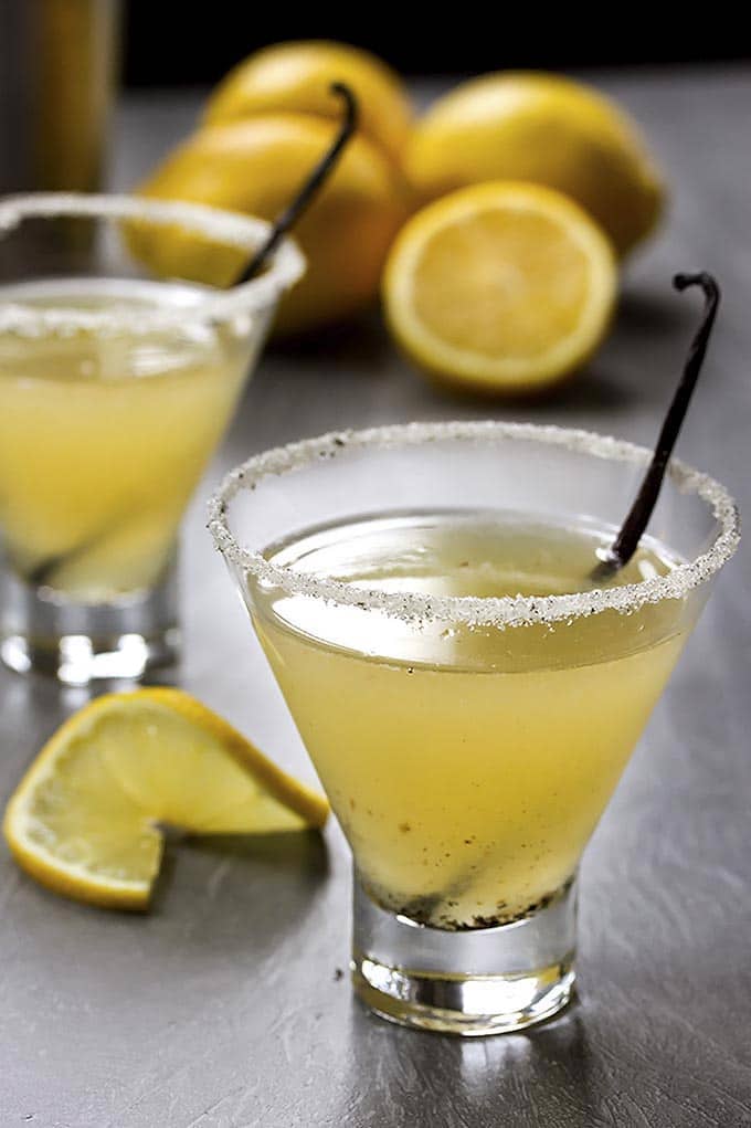 Vanilla & Meyer Lemon Martini Cooks With Cocktails