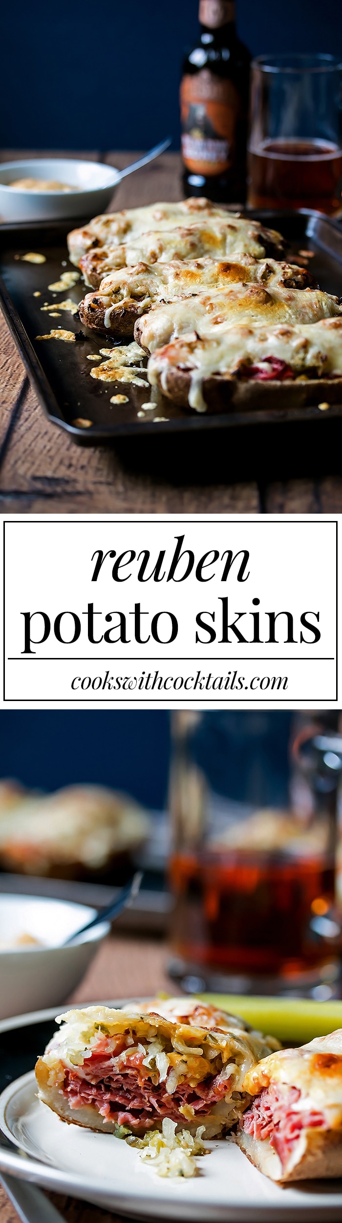 Reuben Stuffed Potato Skins