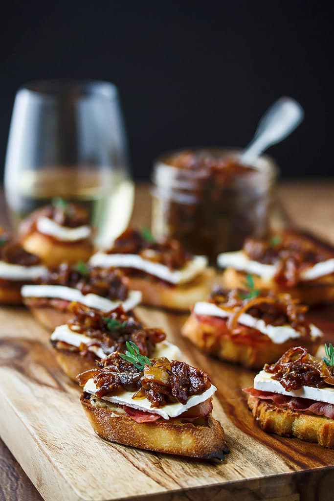 Crostini with Onion and Fig Jam Cooks with Cocktails