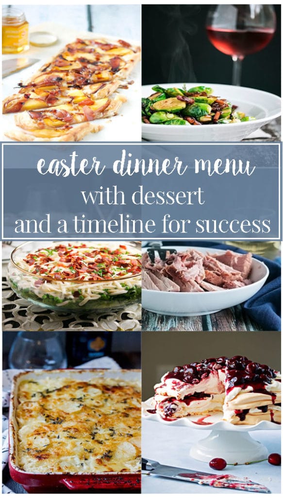 A Ham and Potatoes Easter Dinner Menu with Dessert and a Timeline for Success