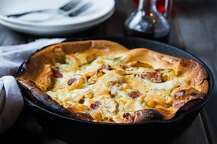 Fluffy Bacon & Peach Dutch Baby Recipe - the Ultimate Brunch Pancakes (3)