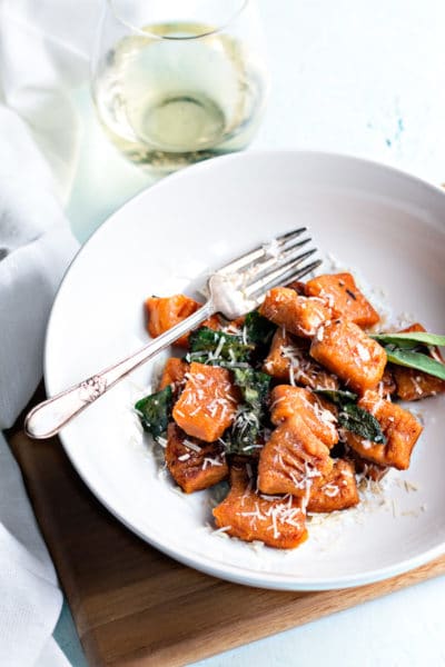 Gluten Free Sweet Potato Gnocchi with Brown Butter and Parmesan
