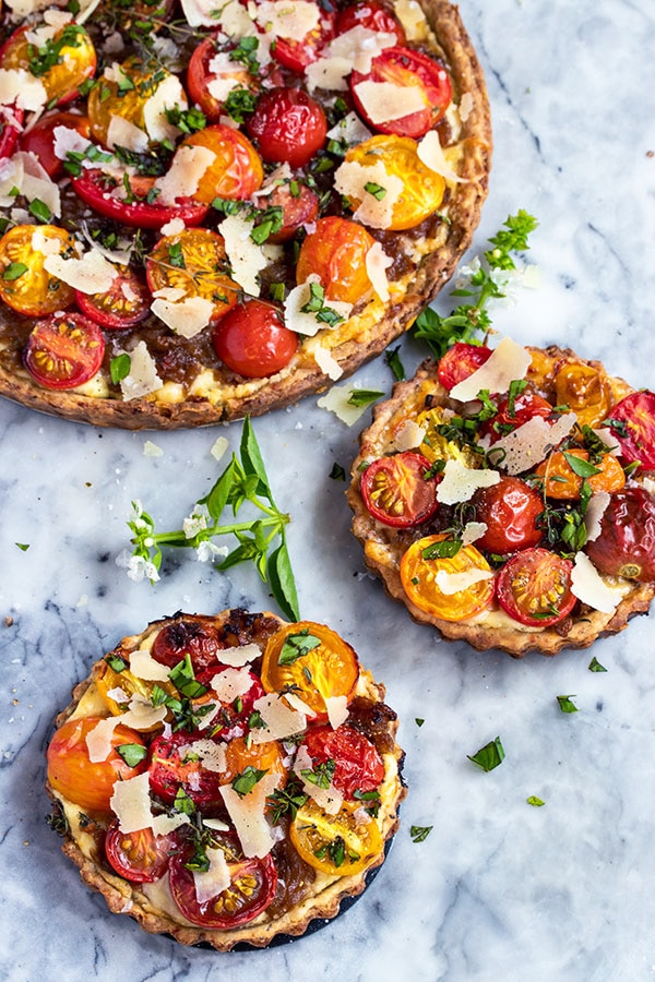 Tomato and Cheese Tarts - Summer Appetizers