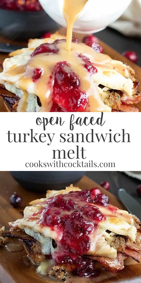 Open Faced Turkey Sandwich Melt ~ Cooks with Cocktails