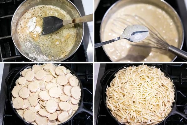 pictures showing how to make bechamel sauce