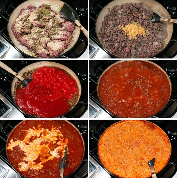 pictures showing how to make bolognese sauce