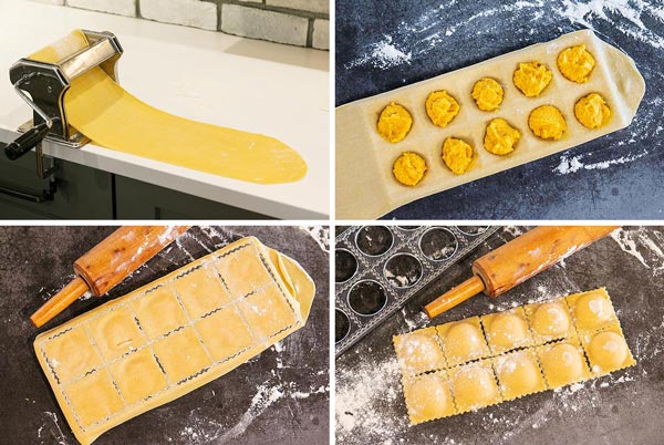 pictures showing how to make ravioli