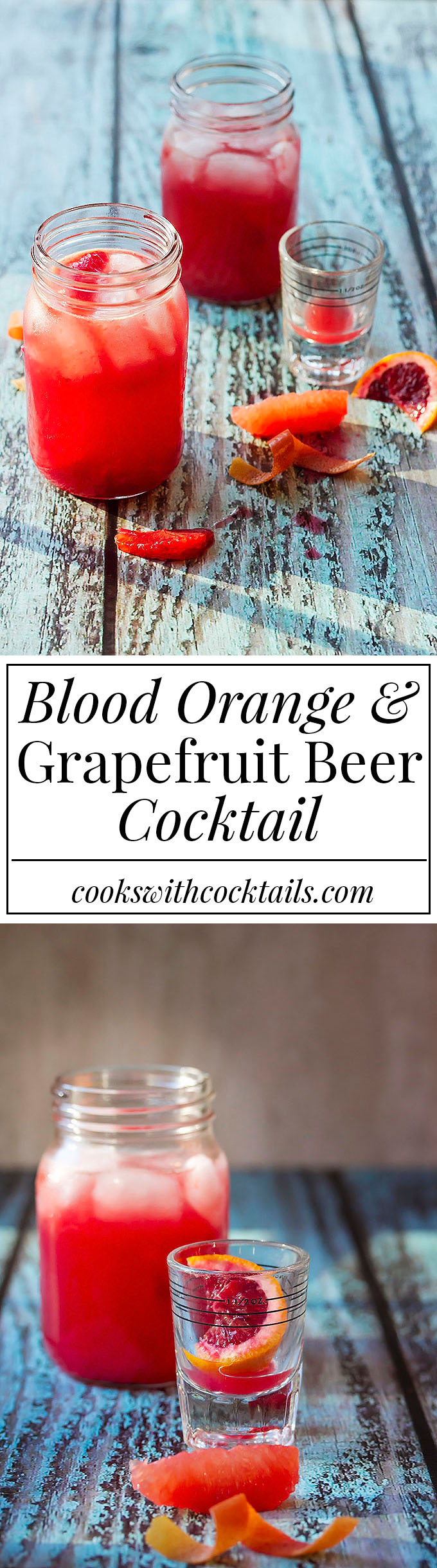 Blood Orange & Grapefruit Beer Cocktail