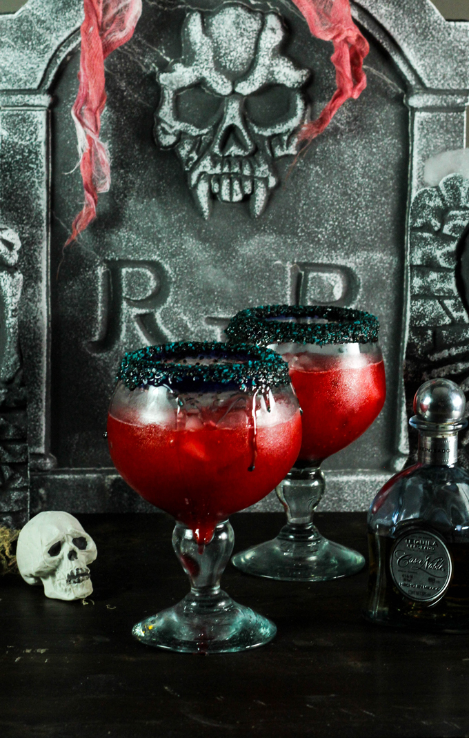 raspberry peach margarita and casa noble tequila, see more at http://homemaderecipes.com/course/drinks/15-halloween-punch-recipes