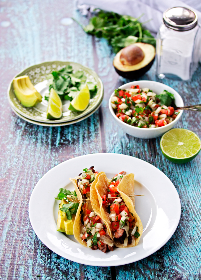 Tequila & Lime Steak Tacos with Fresh Pico De Gallo